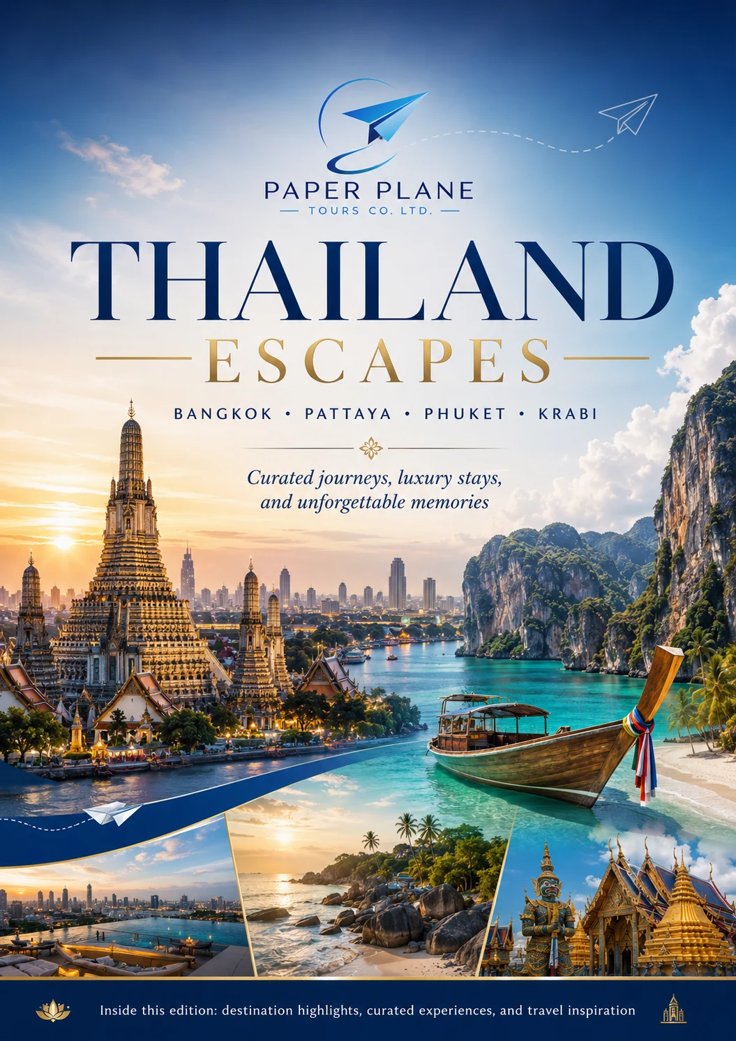 Paper Plane Tours Thailand Escapes magazine cover